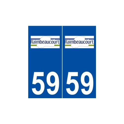 59 Raimbeaucourt logo autocollant plaque stickers ville