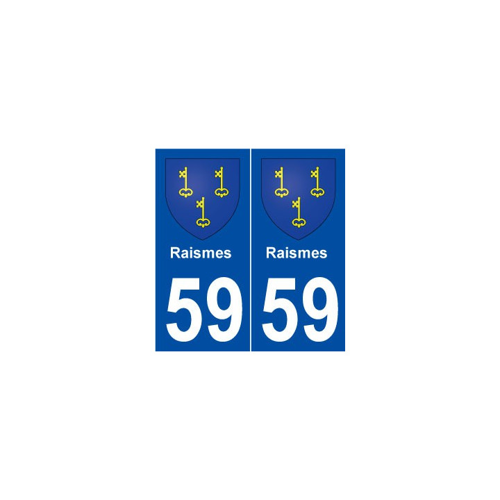59 Raismes blason autocollant plaque stickers ville
