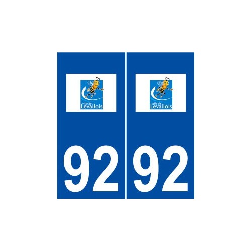 92 Levallois-Perret logo autocollant plaque stickers ville