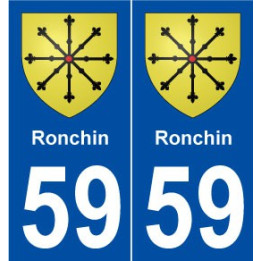 59 Ronchin blason autocollant plaque stickers ville
