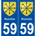 59 Ronchin blason autocollant plaque stickers ville