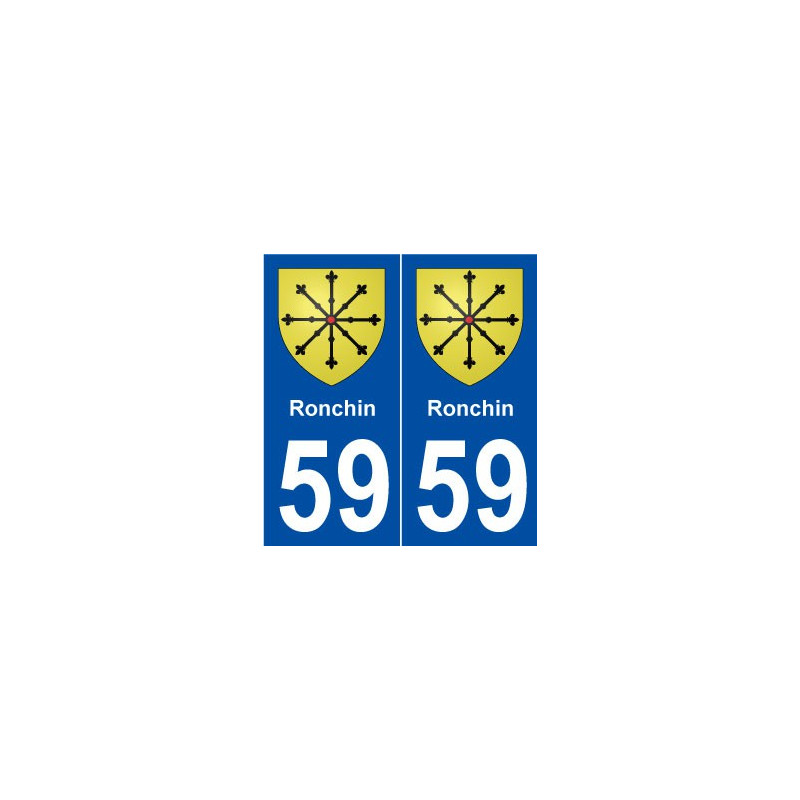59 Ronchin blason autocollant plaque stickers ville
