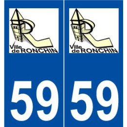 59 Ronchin logo autocollant plaque stickers ville
