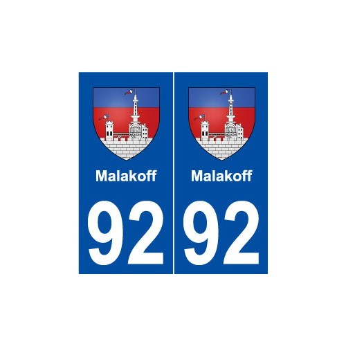 92 Malakoff blason autocollant plaque stickers ville