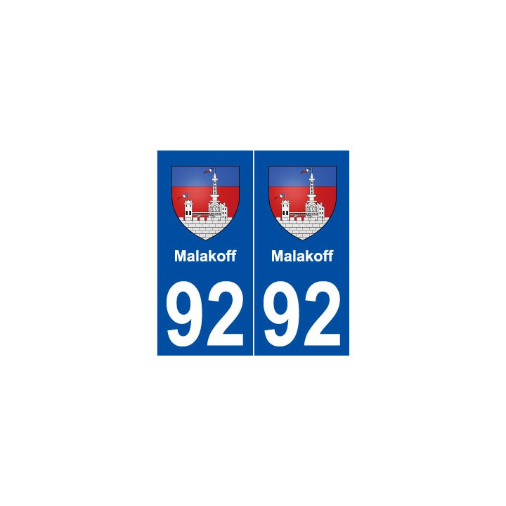 92 Malakoff blason autocollant plaque stickers ville