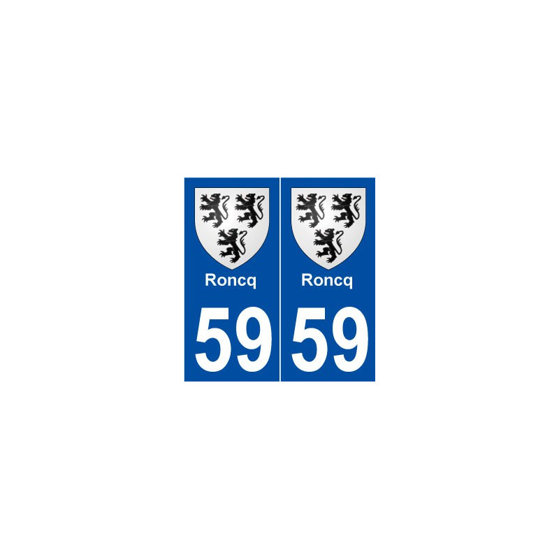 59 Roncq blason autocollant plaque stickers ville