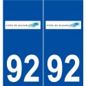92 Malakoff logo autocollant plaque stickers ville