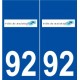 92 Malakoff logo autocollant plaque stickers ville