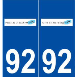 92 Malakoff logo autocollant plaque stickers ville
