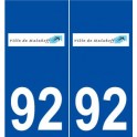 92 Malakoff logo autocollant plaque stickers ville