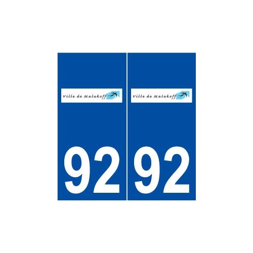 92 Malakoff logo autocollant plaque stickers ville