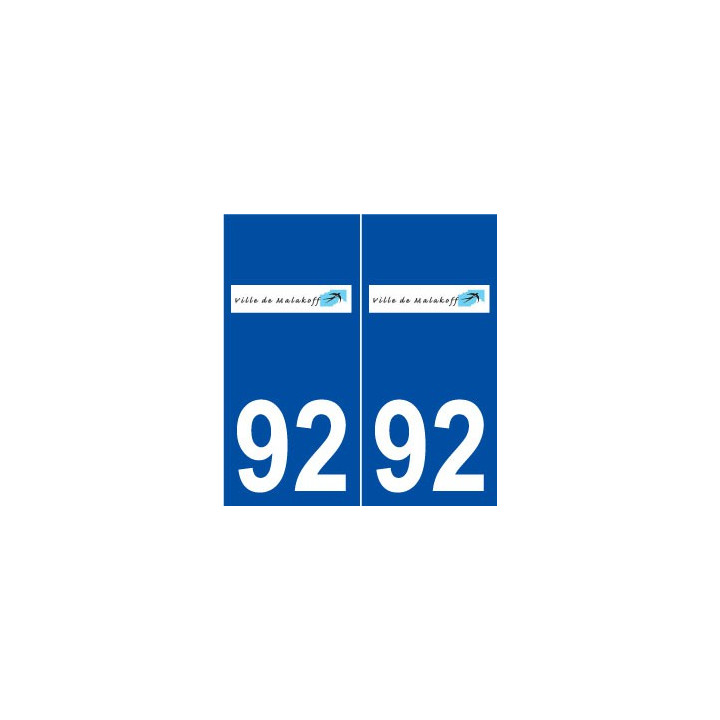 92 Malakoff logo autocollant plaque stickers ville