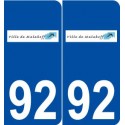 92 Malakoff logo autocollant plaque stickers ville
