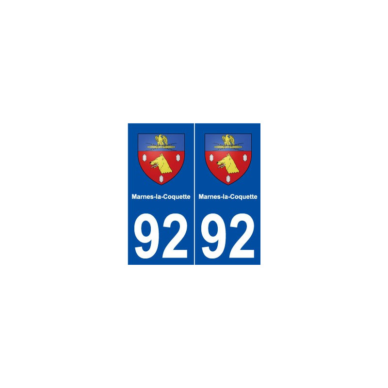 92 Marnes-la-Coquette blason autocollant plaque stickers ville
