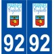 92 Marnes-la-Coquette logo autocollant plaque stickers ville