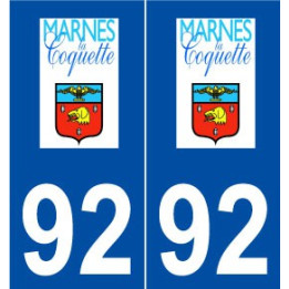 92 Marnes-la-Coquette logo autocollant plaque stickers ville