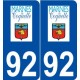 92 Marnes-la-Coquette logo autocollant plaque stickers ville