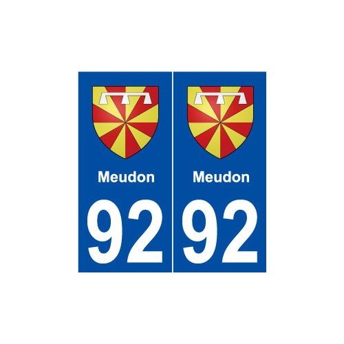 92 Meudon blason autocollant plaque stickers ville