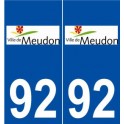 92 Meudon logo autocollant plaque stickers ville