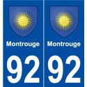 92 Montrouge blason autocollant plaque stickers ville