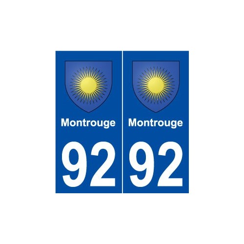 92 Montrouge blason autocollant plaque stickers ville