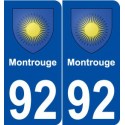 92 Montrouge blason autocollant plaque stickers ville