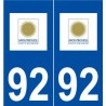 92 Montrouge logo autocollant plaque stickers ville