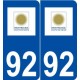 92 Montrouge logo autocollant plaque stickers ville