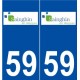 59 Sainghin-en-Weppes logo autocollant plaque stickers ville