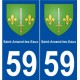 59 Saint-Amand-les-Eaux blason autocollant plaque stickers ville