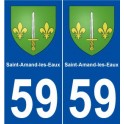 59 Saint-Amand-les-Eaux stemma adesivo piastra adesivi città
