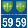 59 Saint-Amand-les-Eaux blason autocollant plaque stickers ville