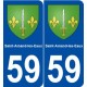 59 Saint-Amand-les-Eaux blason autocollant plaque stickers ville