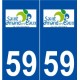 59 Saint-Amand-les-Eaux logo autocollant plaque stickers ville