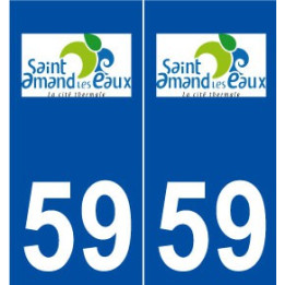 59 Saint-Amand-les-Eaux logo autocollant plaque stickers ville