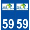 59 Saint-Amand-les-Eaux logo autocollant plaque stickers ville