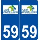 59 Saint-Amand-les-Eaux logo autocollant plaque stickers ville
