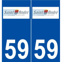 59 Saint-André-lez-Lille logo autocollant plaque stickers ville