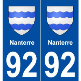 92 Nanterre blason autocollant plaque stickers ville