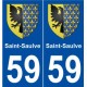 59 Saint-Saulve blason autocollant plaque stickers ville