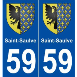 59 Saint-Saulve blason autocollant plaque stickers ville