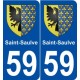 59 Saint-Saulve blason autocollant plaque stickers ville