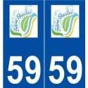 59 Saint-Saulve logo autocollant plaque stickers ville