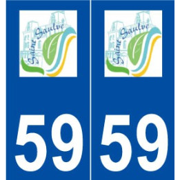 59 Saint-Saulve logo autocollant plaque stickers ville