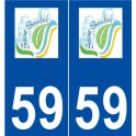59 Saint-Saulve logo autocollant plaque stickers ville