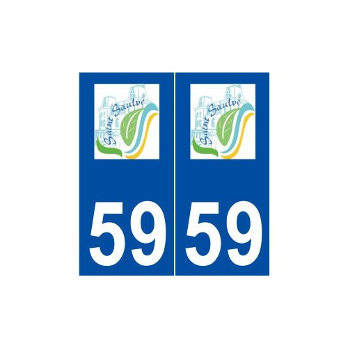 59 Saint-Saulve logo autocollant plaque stickers ville