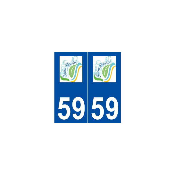 59 Saint-Saulve logo autocollant plaque stickers ville