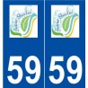 59 Saint-Saulve logo autocollant plaque stickers ville