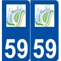 59 Saint-Saulve logo autocollant plaque stickers ville