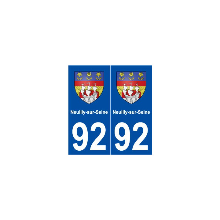 92 Neuilly-sur-Seine blason autocollant plaque stickers ville